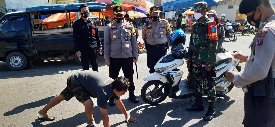  Tak Gunakan Masker, Beberapa Warga Pulpis Disanksi Push Up