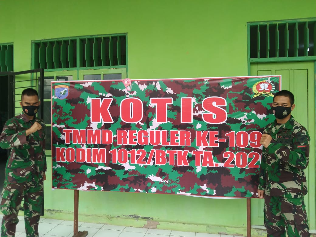  Kodim 1012/ Buntok Dirikan Pos Kotis di Lapangan