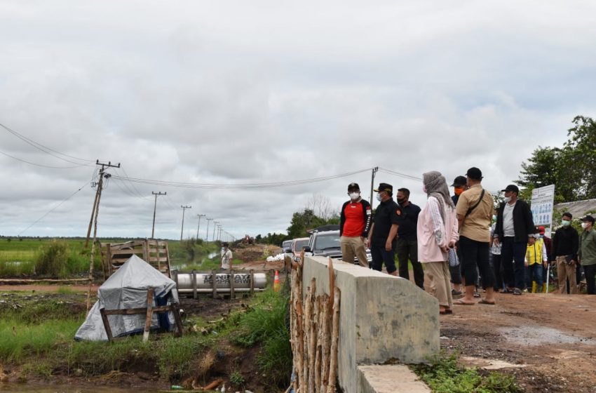  Gubernur Tinjau Pintu Air Kuripan, Infrastruktur Jalan dan Jembatan di Kawasan Food Estate