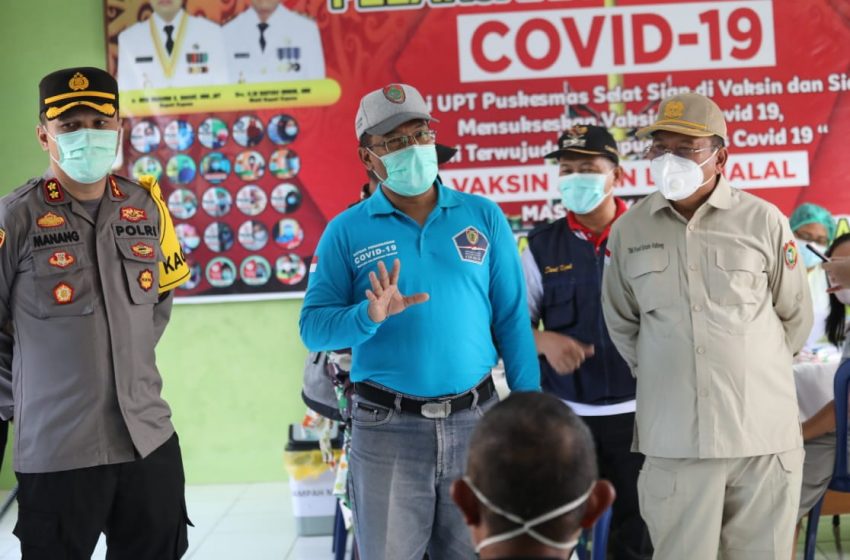  Plt. Sekda Tinjau Pelaksanaan Vaksinasi Covid-19 di Puskesmas Basarang