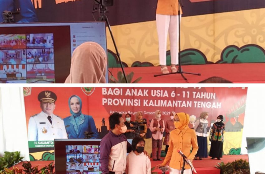  Anak-anak Antusias Ikuti Vaksinasi. Pemprov Sediakan Puluhan Dooprize dan Sepeda