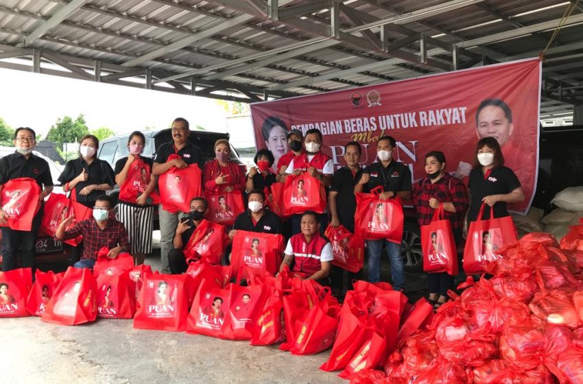  Anggota DPR RI H. Agustiar Sabran Salurkan Ribuan Paket Sembako Kepada DPC PDI Perjuangan