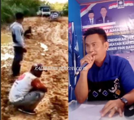  Pemkab Barut Turun Tangan Perbaiki Kerusakan Jalan Menuju Desa Jamut, Legislator Hasrat, S.Ag Apresiasi