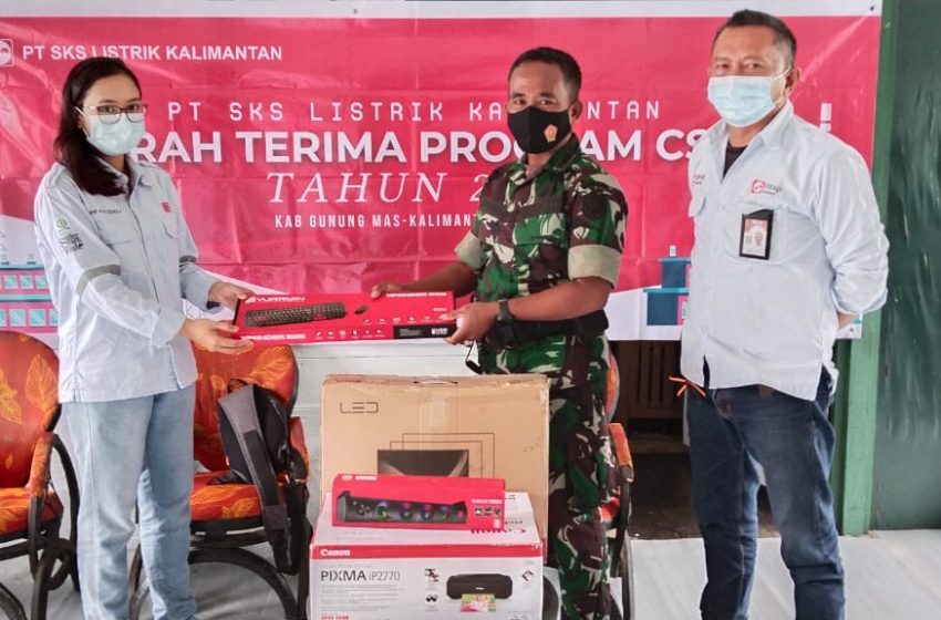  PT. SKS Listrik Kalimantan Beri Bantuan Satu Set PC dan Printer