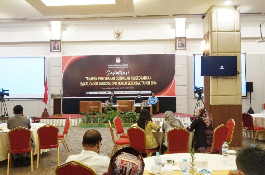  KPU Kalteng Sosialisasikan Tahapan Penyerahan Dukungan Perseorangan Calon Anggota DPD Pemilu 2024