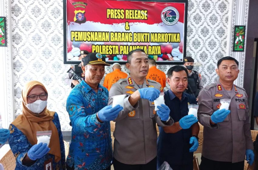  1,2 Kilo Sabu Milik Residivis Pencurian Masker di Dinkes Kalteng Dimusnahkan