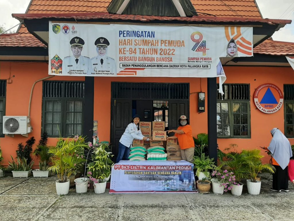 Serah terima bantuan Banjir kepada BPBD Kota Palangka Raya