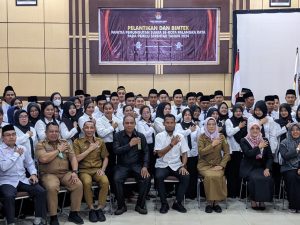 PELANTIKAN PPS : Pelantikan anggota PPS Kota Palangka Raya, Selasa (24/1/2023), di Aula BPMP Provinsi Kalteng.