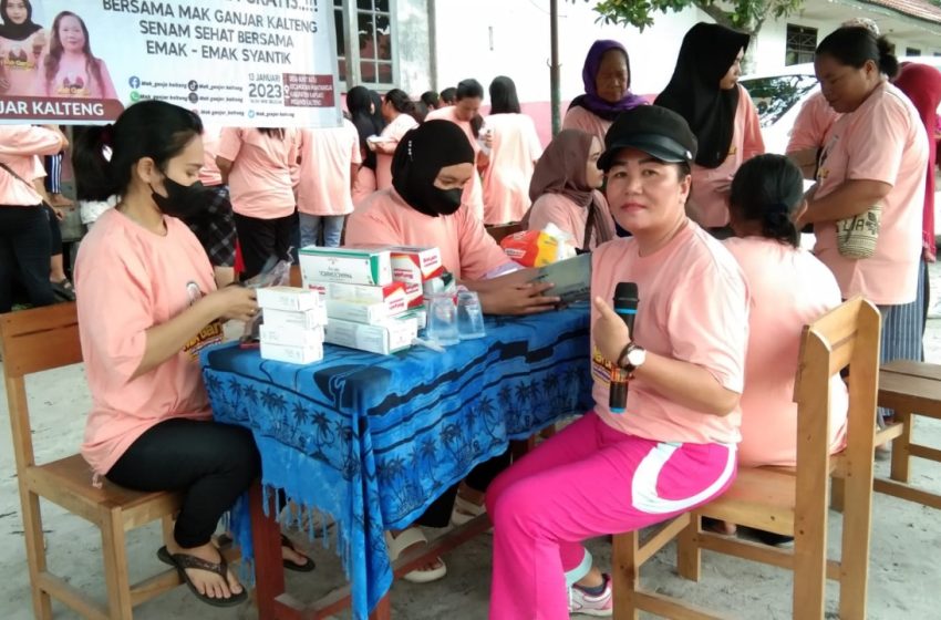  Mak Ganjar Kalteng Gelar Pengobatan Gratis dan Senam Bersama