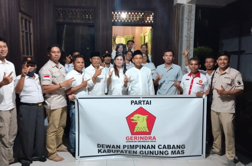  Ini Tujuan Kunjungan, Ketua DPD Gerindra Kalteng ke DPC Partai Gerindra Gumas