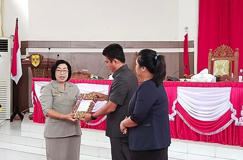  Wabup Sampaikan Enam Buah Raperda ke DPRD