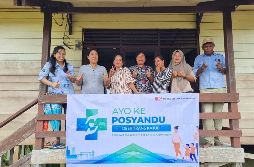  PT SLK Serahkan Bantuan Posyandu untuk mendukung kesejahteraan masyarakat di Desa Trans SP 1 Tumbang Kajuei