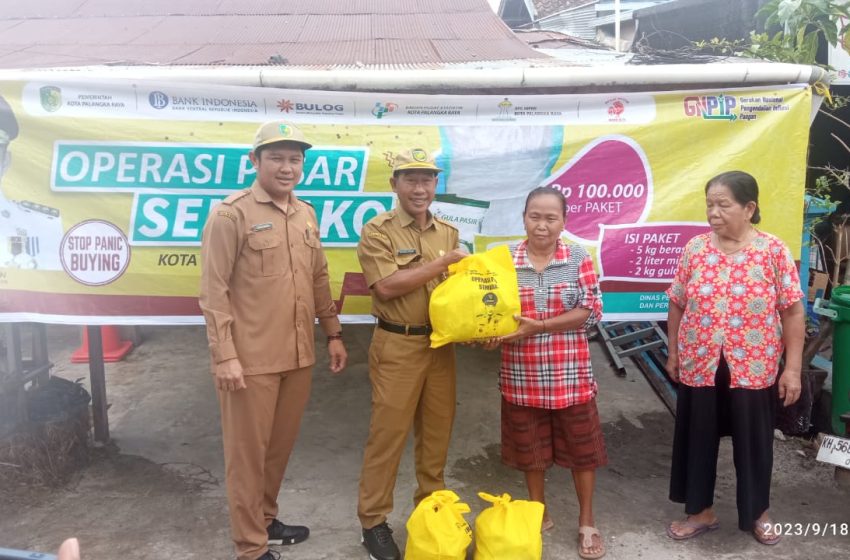 Disdagperin Kota Operasi Pasar 500 Paket Bapok di Kawasan G.Obos