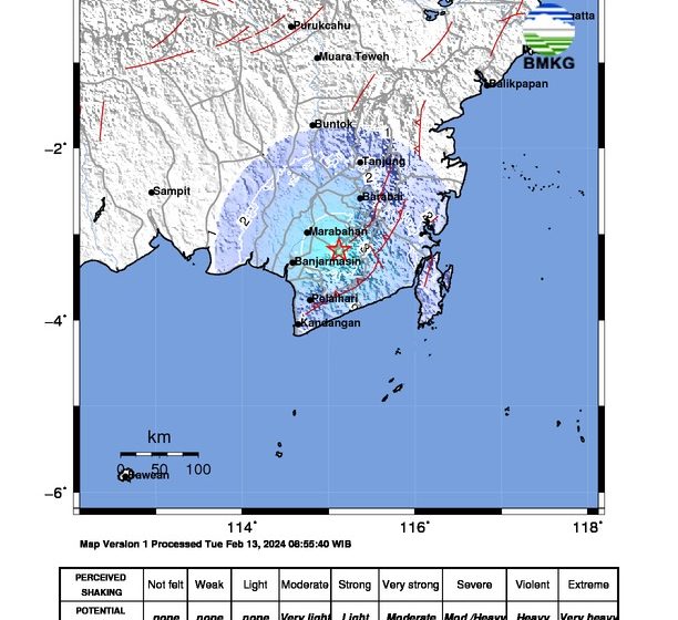  Gempa Tektonik M4.7 Goncang Kota “Cantik”.  BMKG : Tidak Berpotensi Tsunami